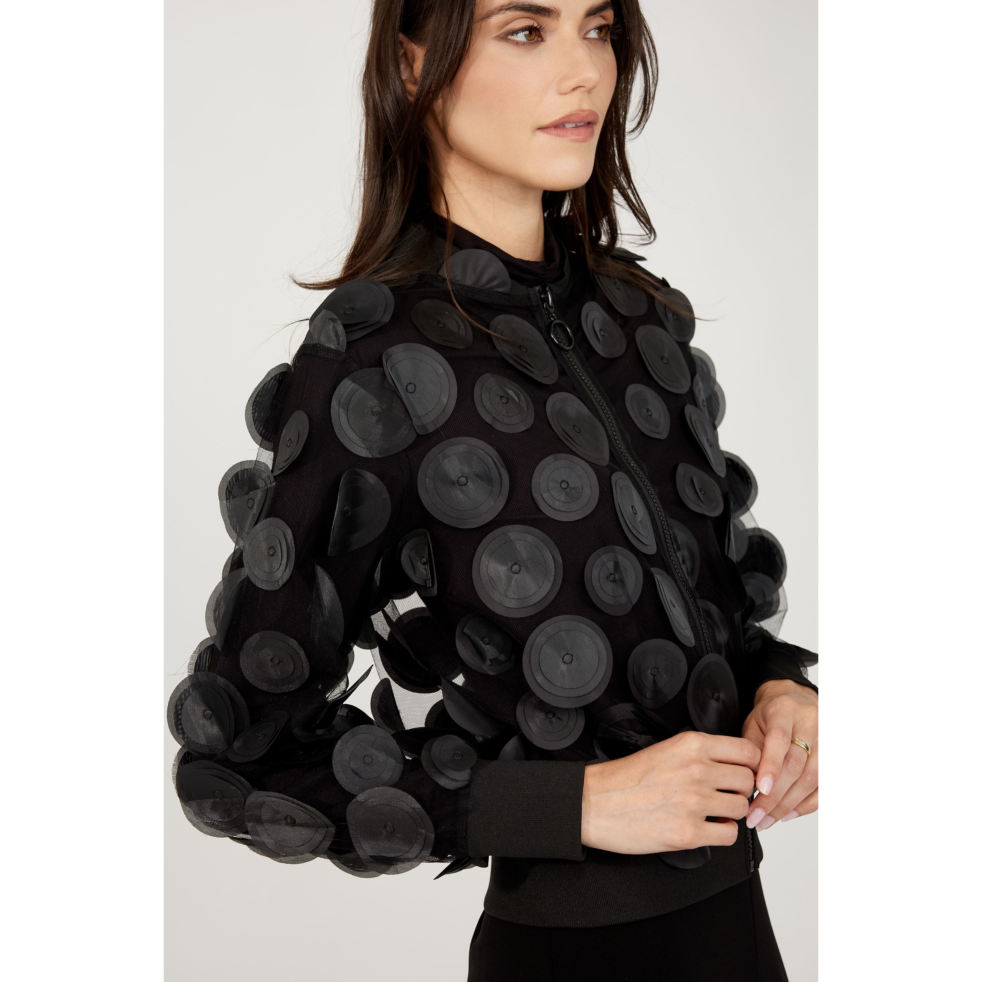 Frank Lyman Zip Blouse Jacket - Style 254959