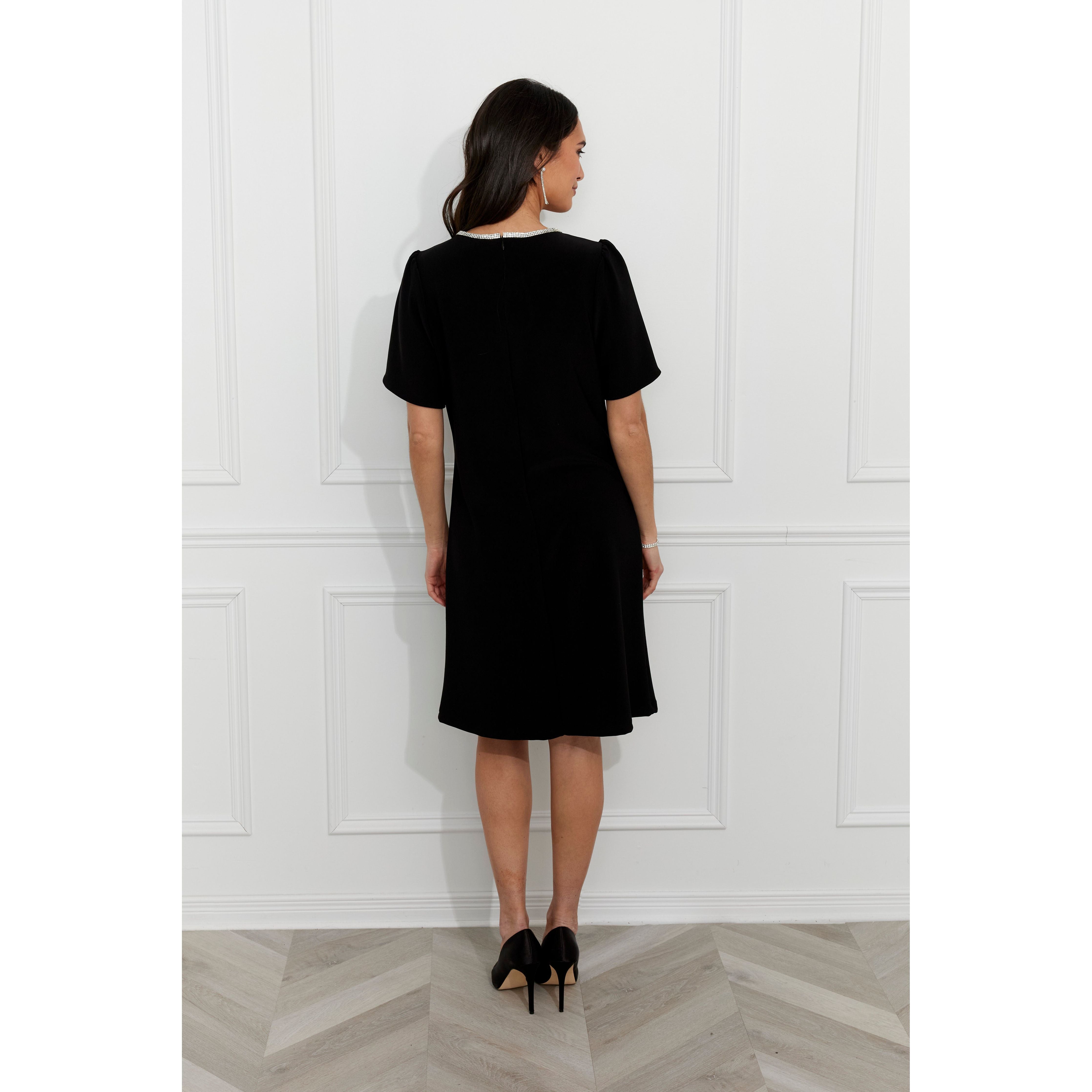 Jewel Embellished Shift Dress Style 259019