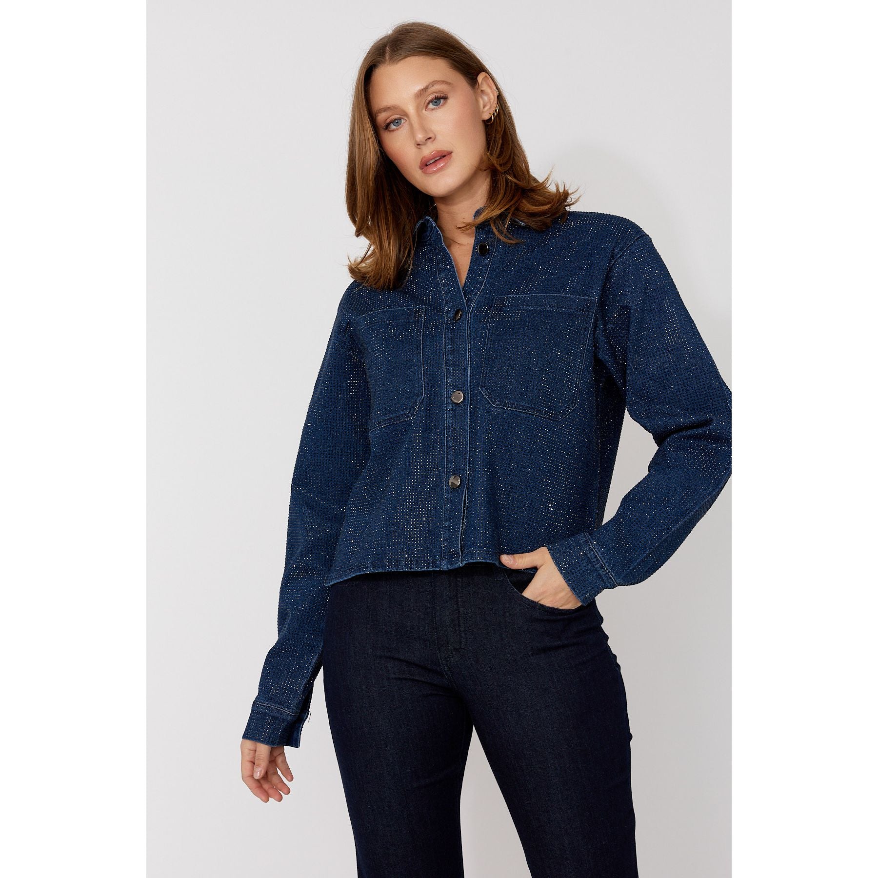 Frank Lyman Denim Rhinestone Jacket