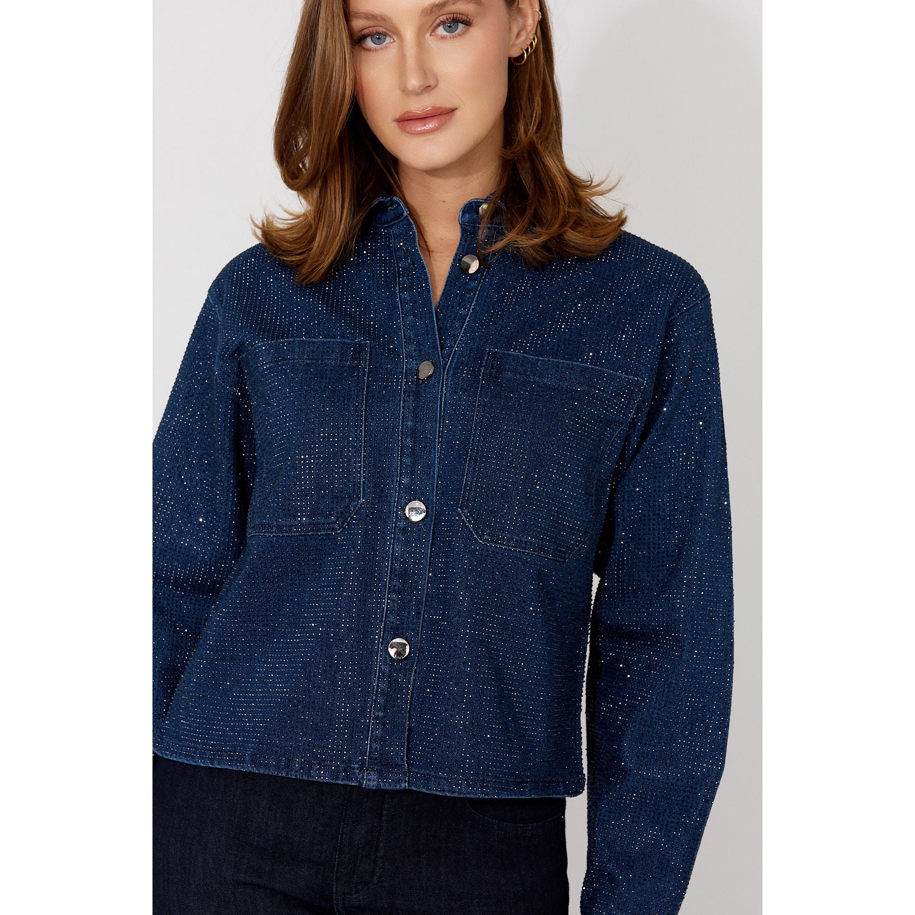 Frank Lyman Denim Rhinestone Jacket