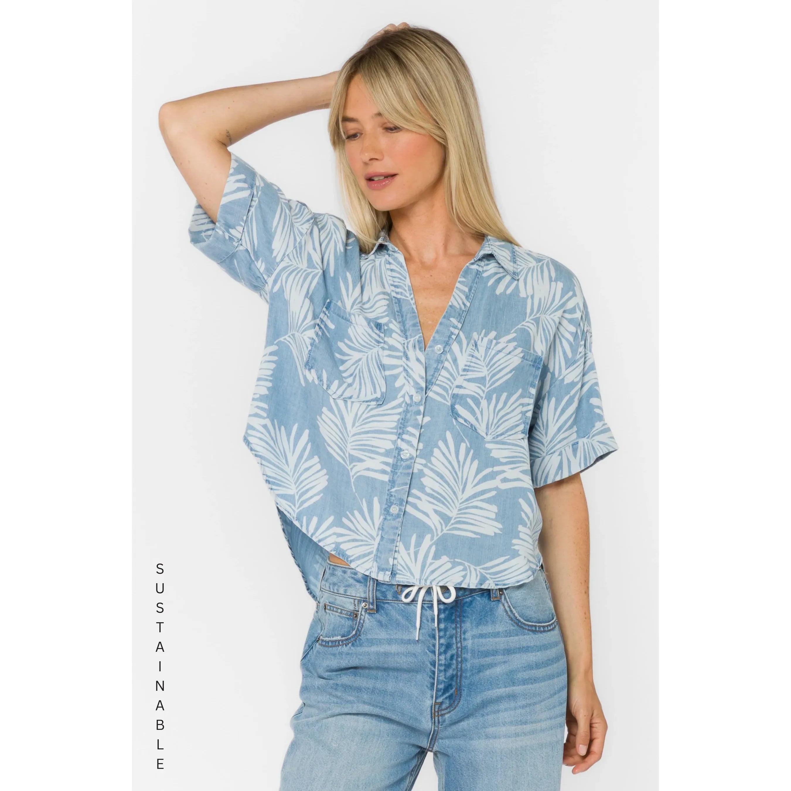 Brandon Palm Leaf Shirt