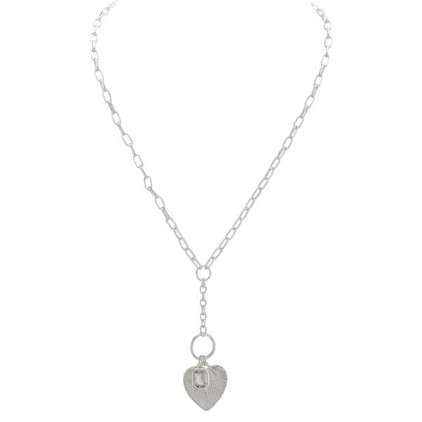 Merx 700-217 Silver Lariat Necklace
