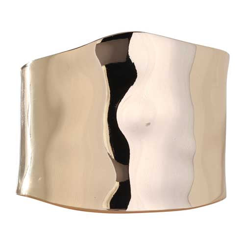 Merx 720-126-1 Hinged Cuff Gold Bangle Bracelet