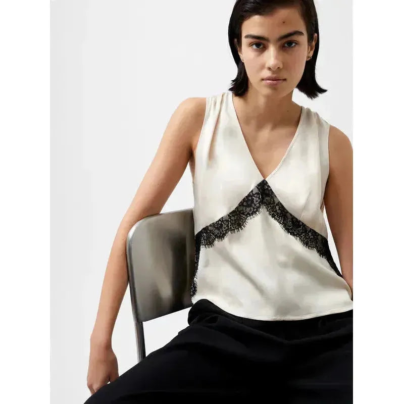 Ennis Eco Satin Lace Top