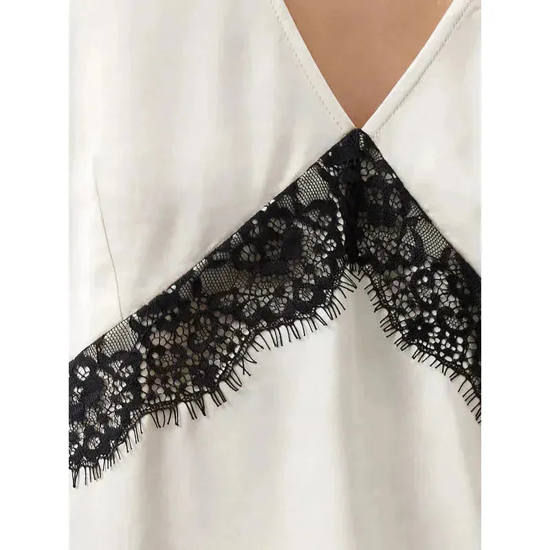 Ennis Eco Satin Lace Top