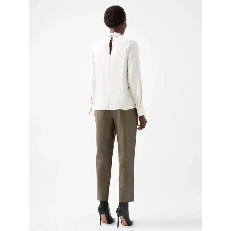 Carmen Recycled Crepe Tie Blouse