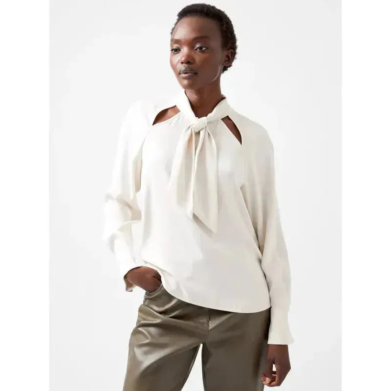 Carmen Recycled Crepe Tie Blouse