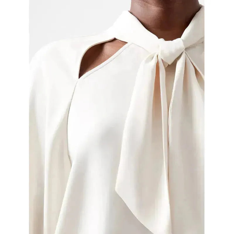 Carmen Recycled Crepe Tie Blouse