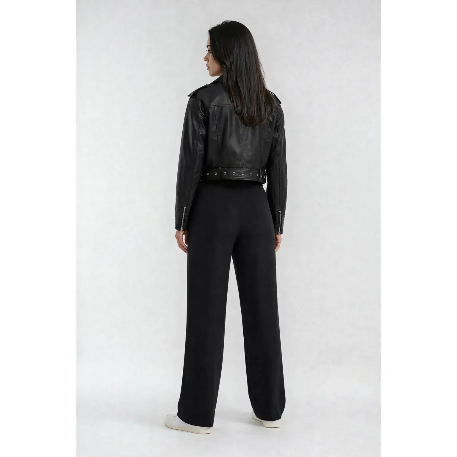 LuxeFlow Black Trouser Pant