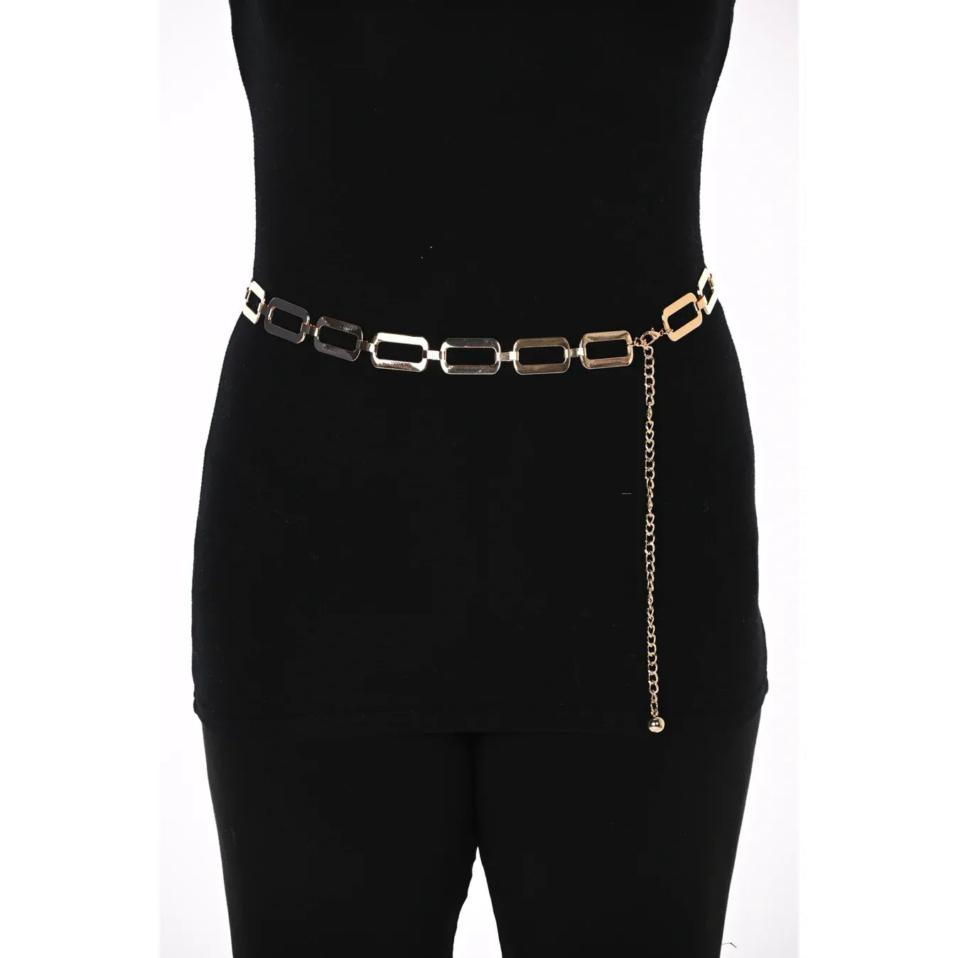 Rectangle Link Chain Belt Style A26308