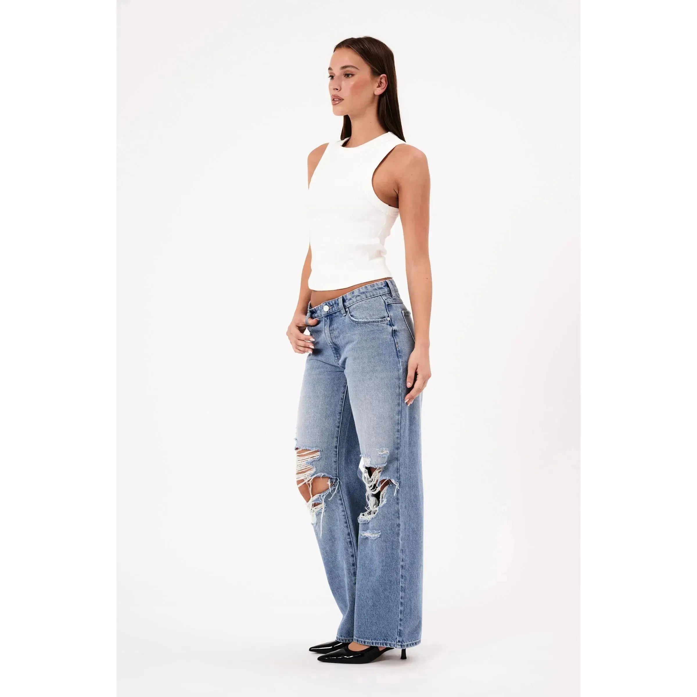 99 Baggy Lolita Ripped Jeans
