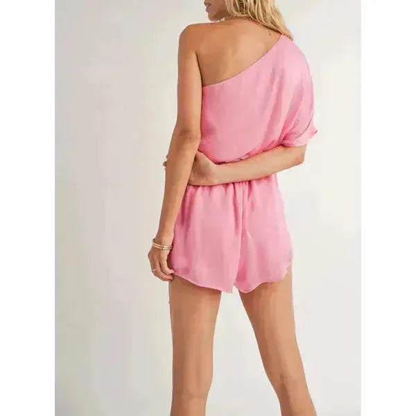 Hibiscus Cold Shoulder Romper