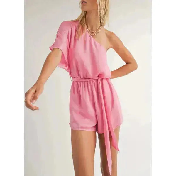 Hibiscus Cold Shoulder Romper