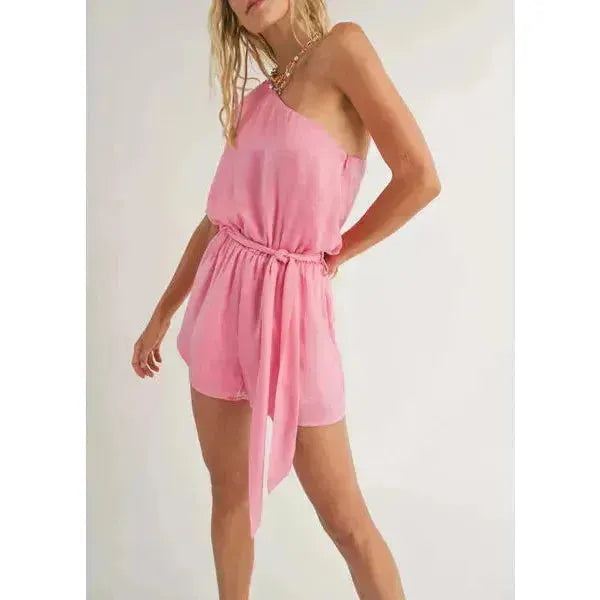 Hibiscus Cold Shoulder Romper