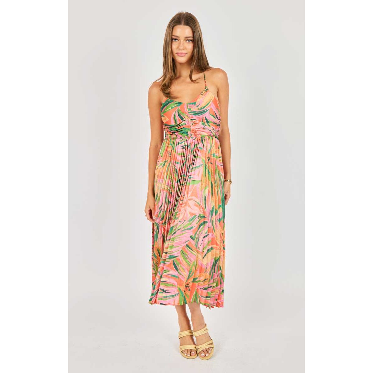 Sunset Ridge Pleated Midi Dress