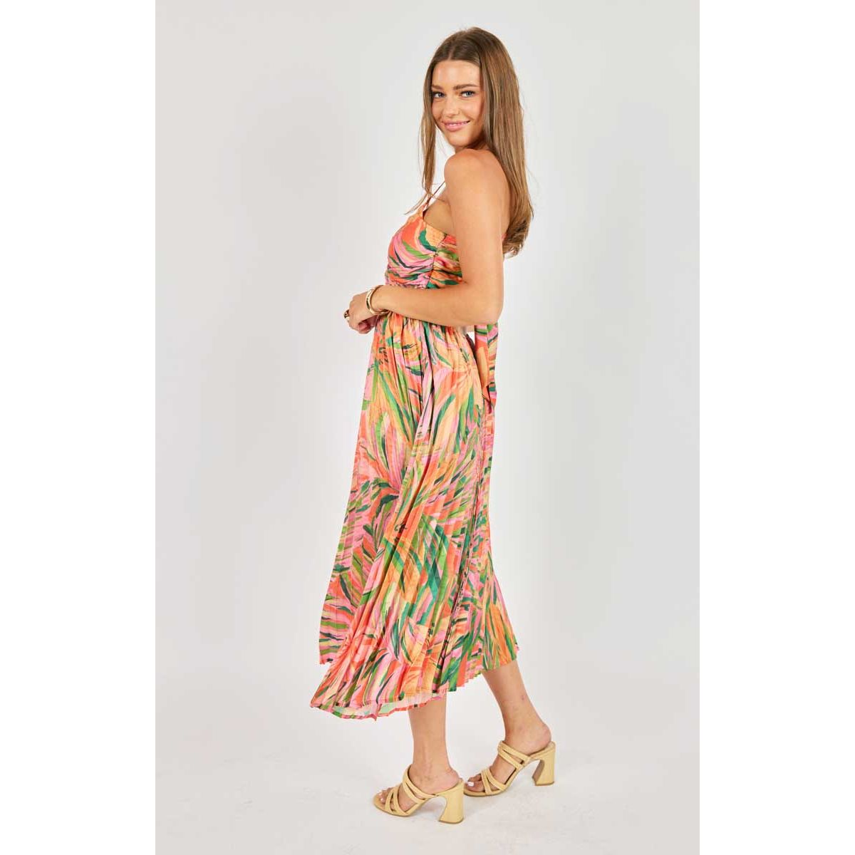 Sunset Ridge Pleated Midi Dress