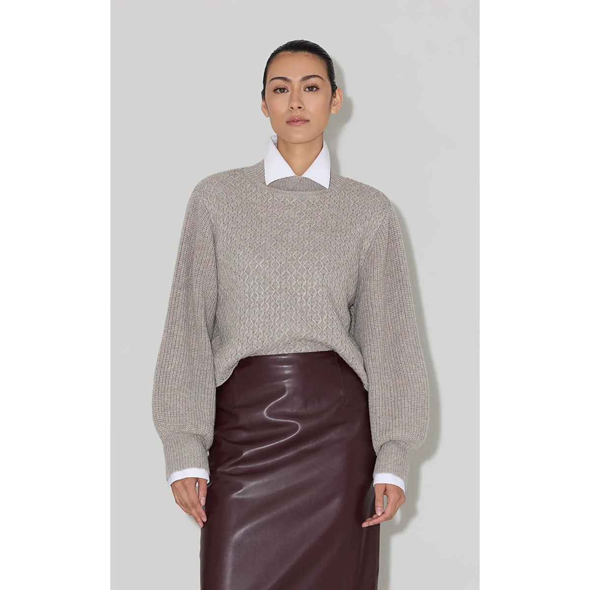 ANNISTON Diamond Knit Sweater