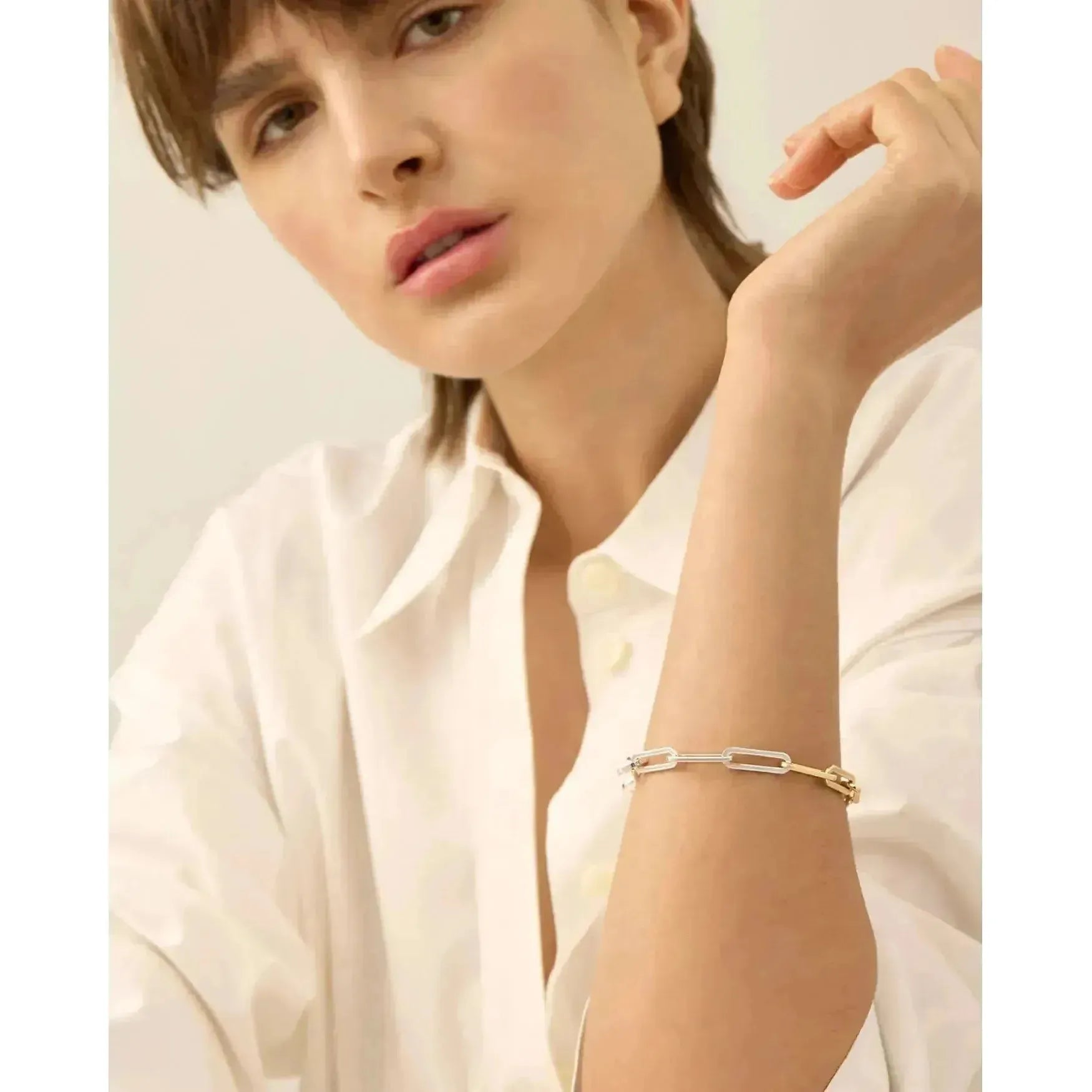 Two-Tone Andi Slim Bracelet