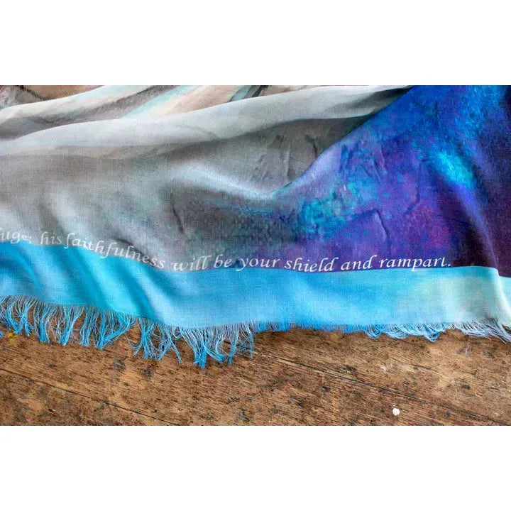 Guardian Angel - Hand Painted Luxury Silk Scarf