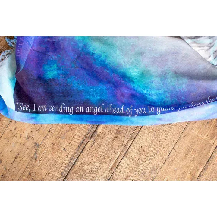 Guardian Angel - Hand Painted Luxury Silk Scarf