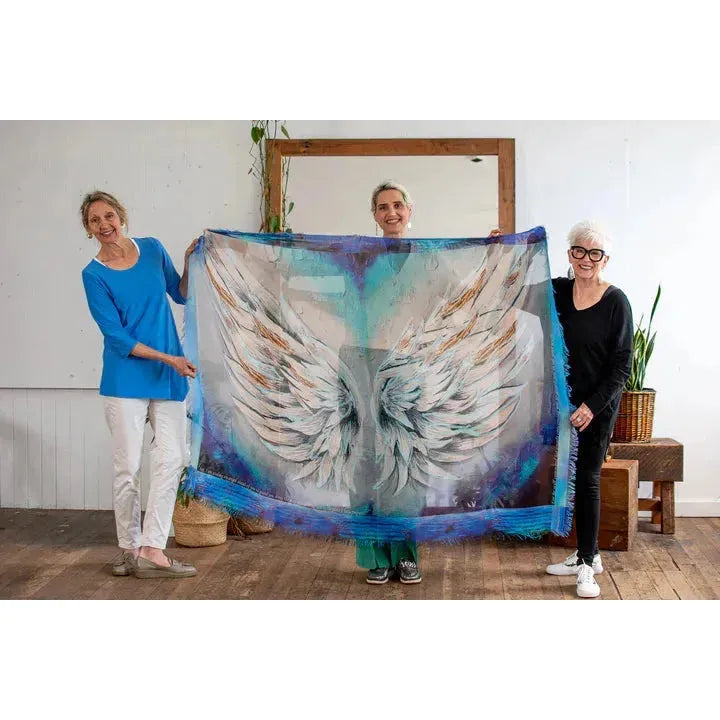 Guardian Angel - Hand Painted Luxury Silk Scarf
