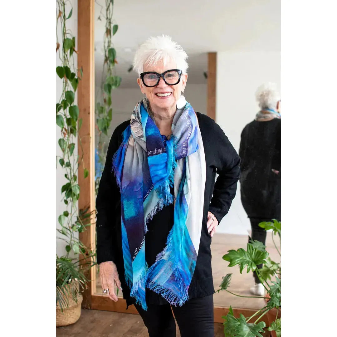 Guardian Angel - Hand Painted Luxury Silk Scarf