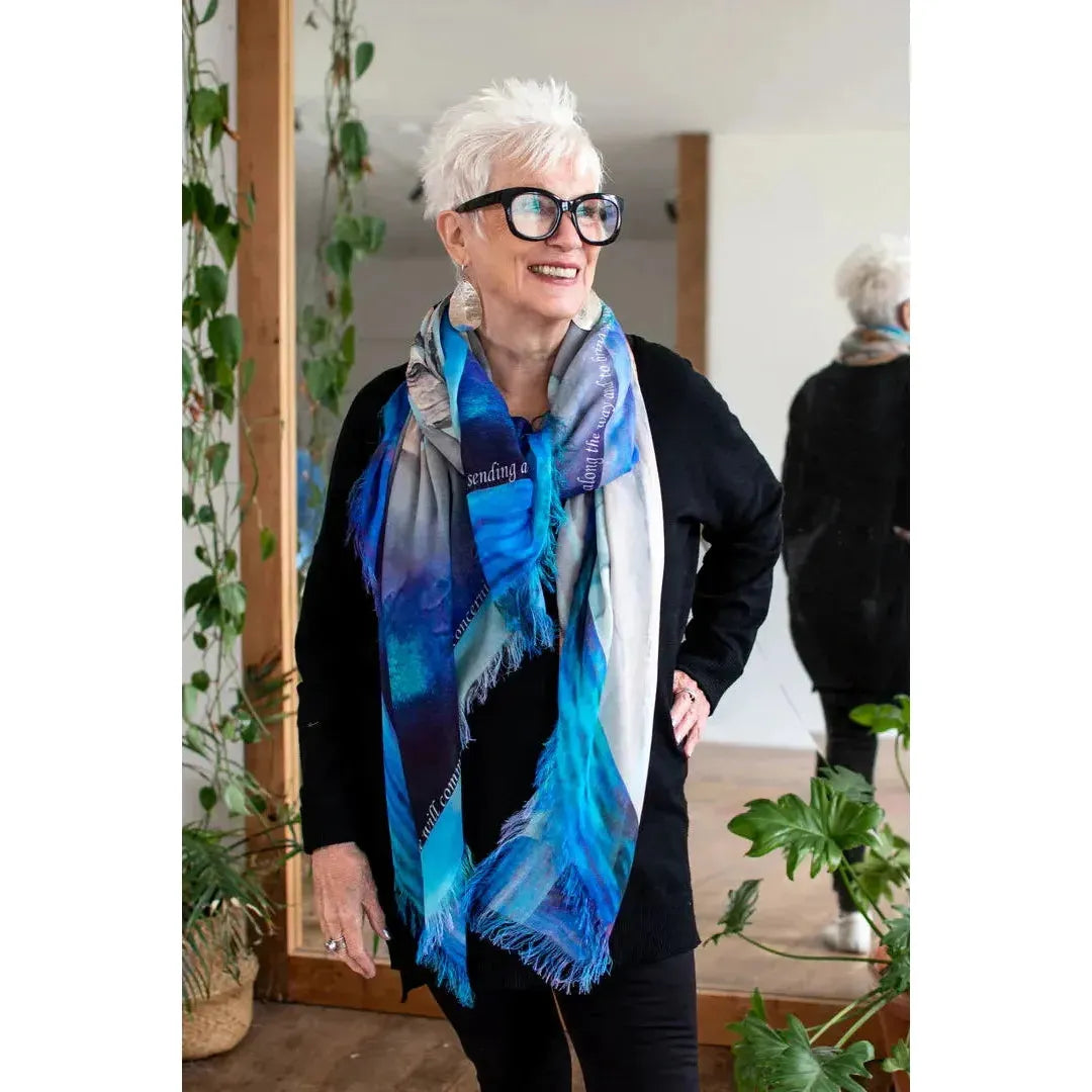 Guardian Angel - Hand Painted Luxury Silk Scarf