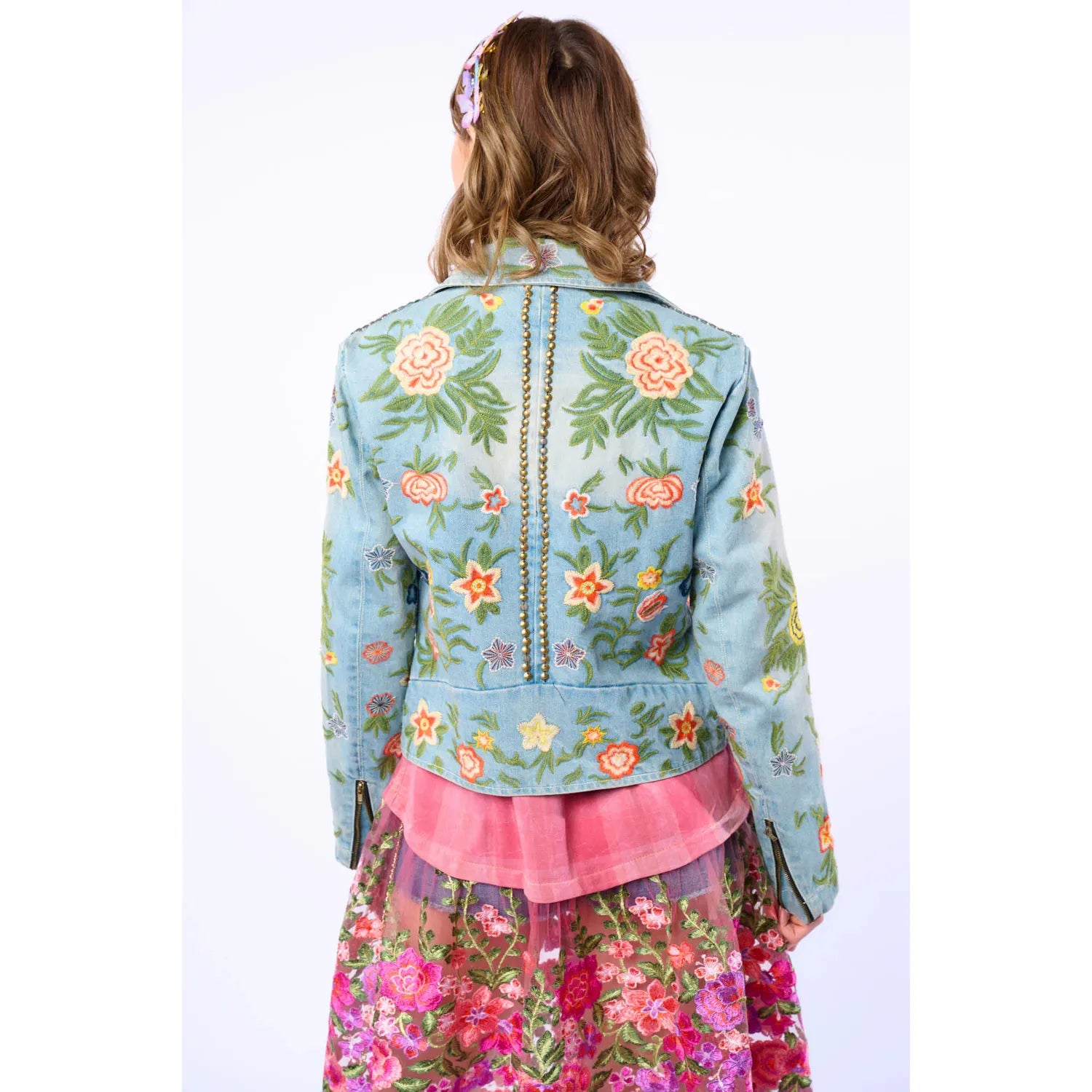 LUCINDA EMBROIDERED DENIM JACKET