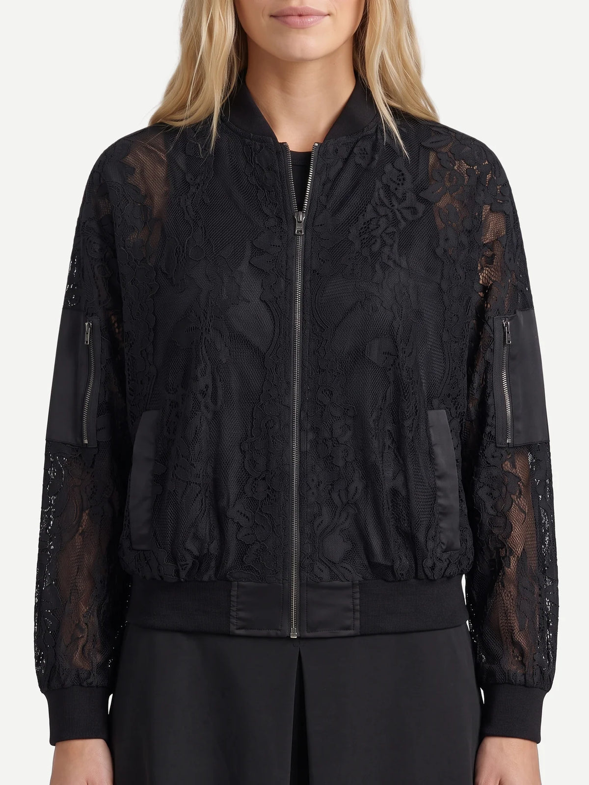 Essie Lace Bomber Jacket