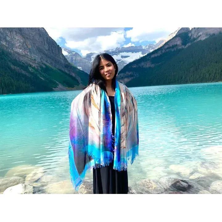 Guardian Angel - Hand Painted Luxury Silk Scarf