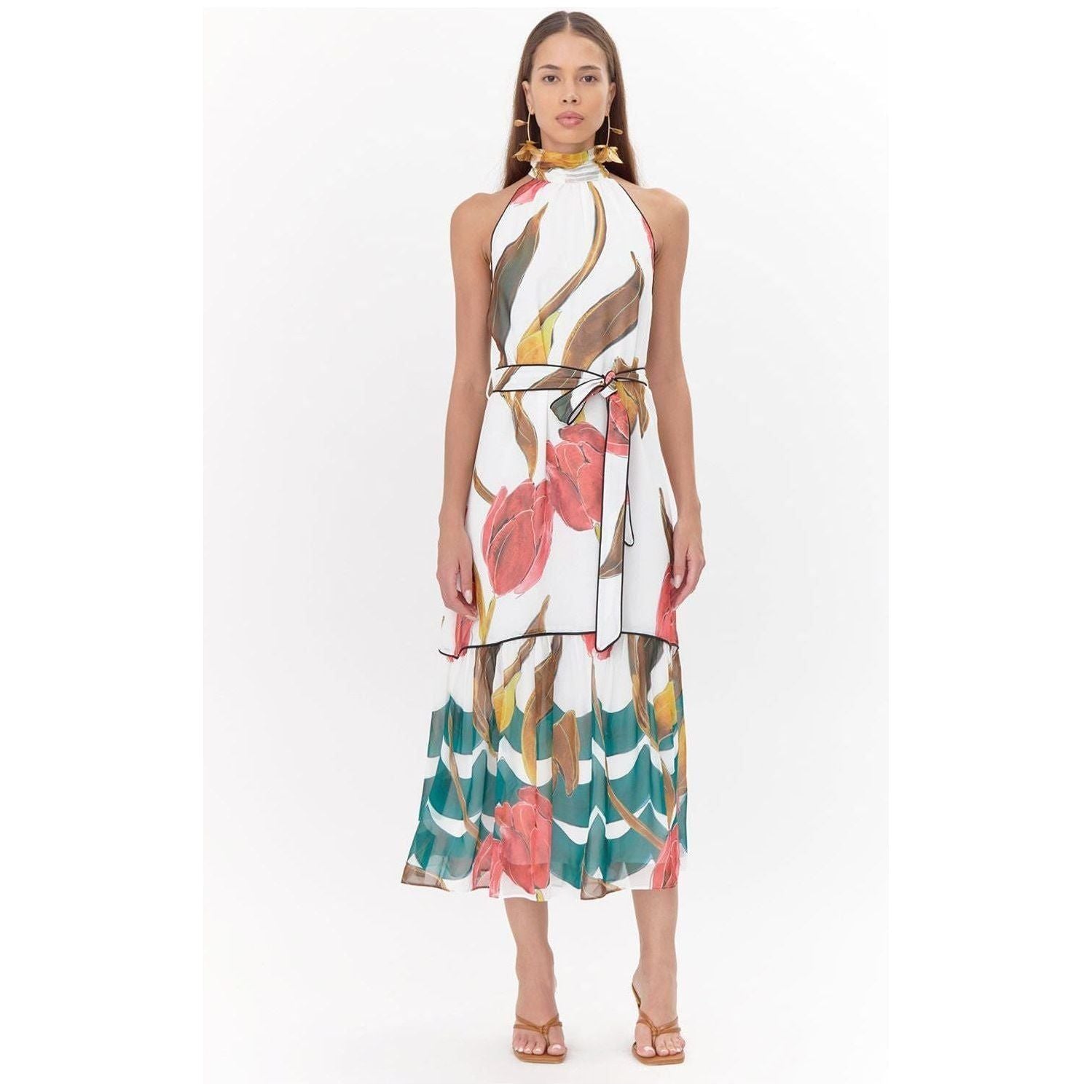 Maisy Printed Tiered Maxi Dress