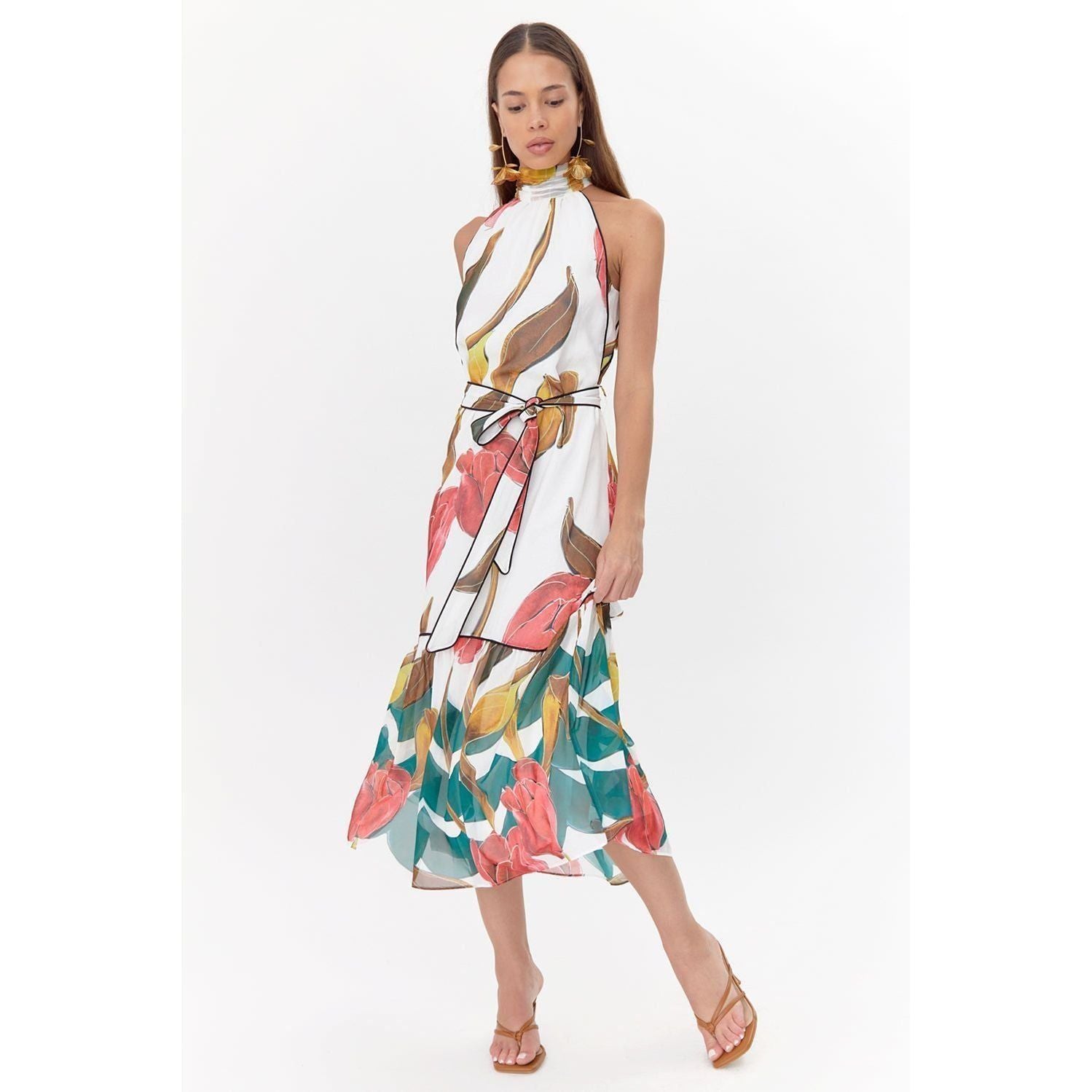 Maisy Printed Tiered Maxi Dress