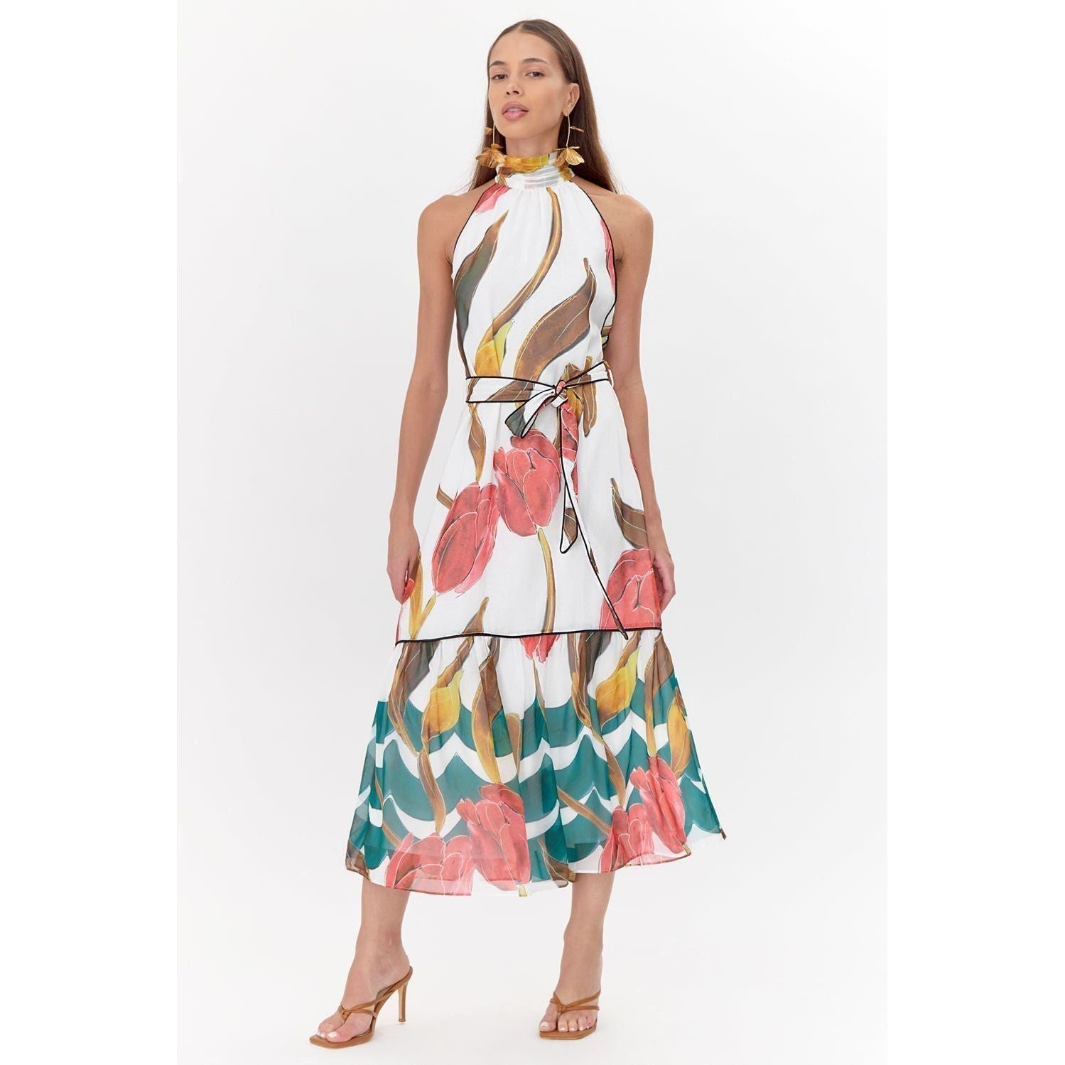 Maisy Printed Tiered Maxi Dress