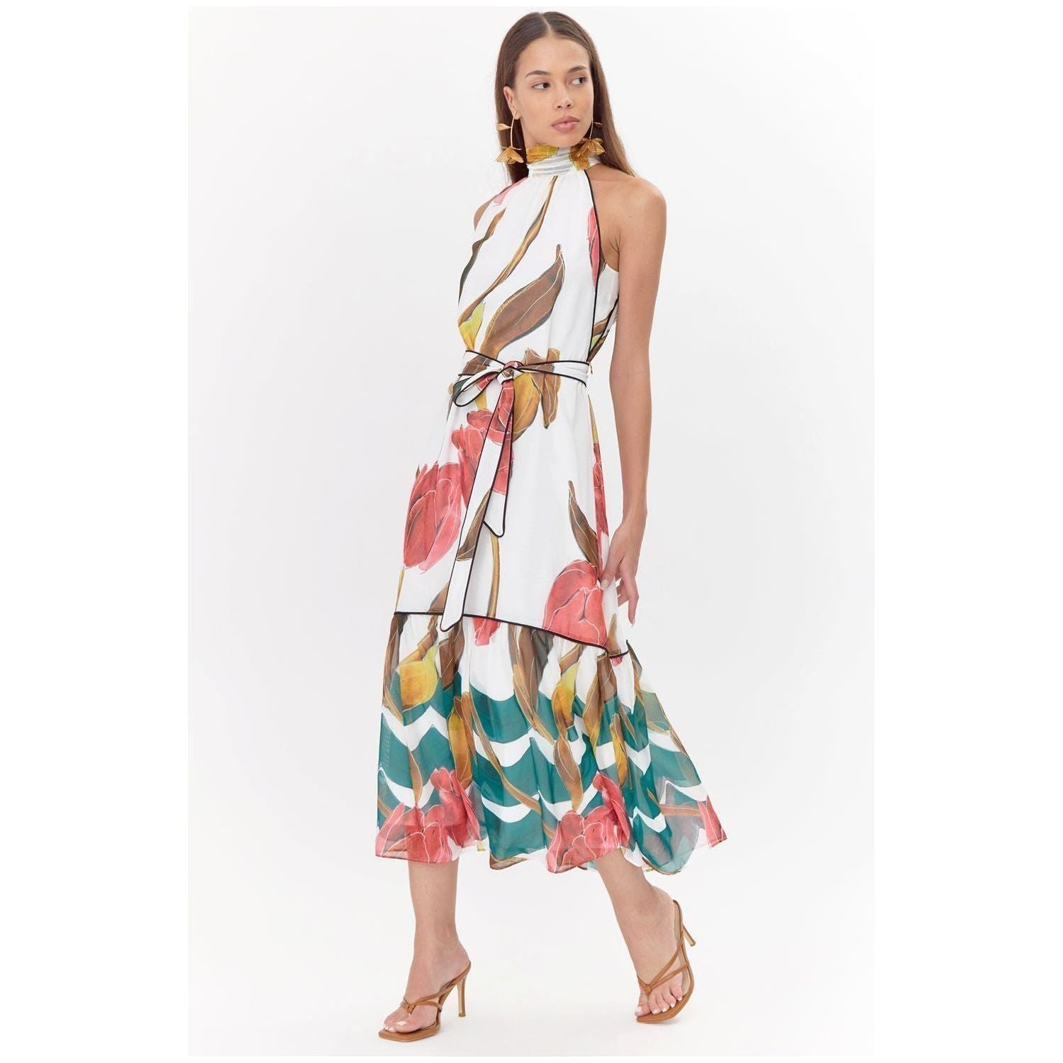 Maisy Printed Tiered Maxi Dress