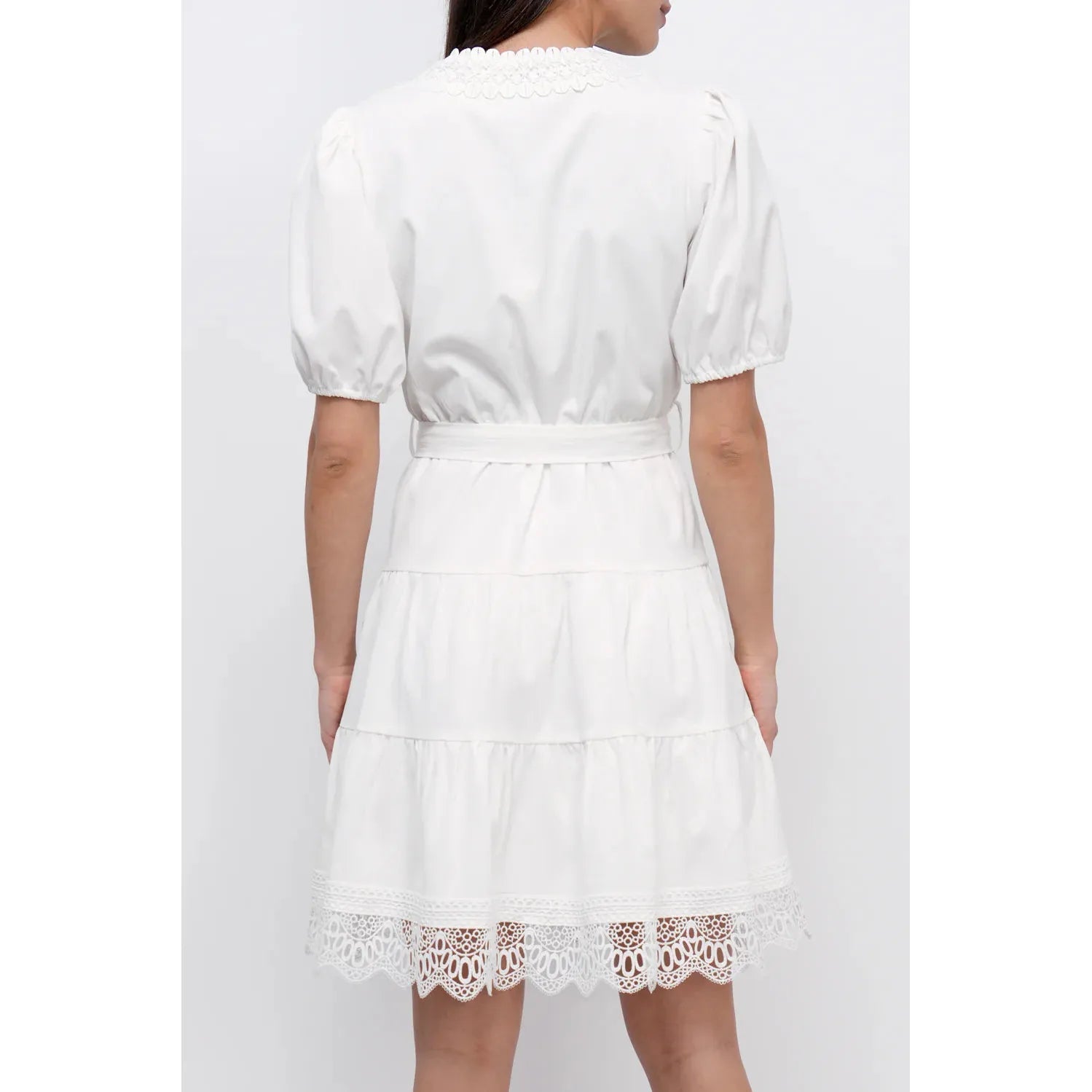 Connie Lace Trim Mini Dress