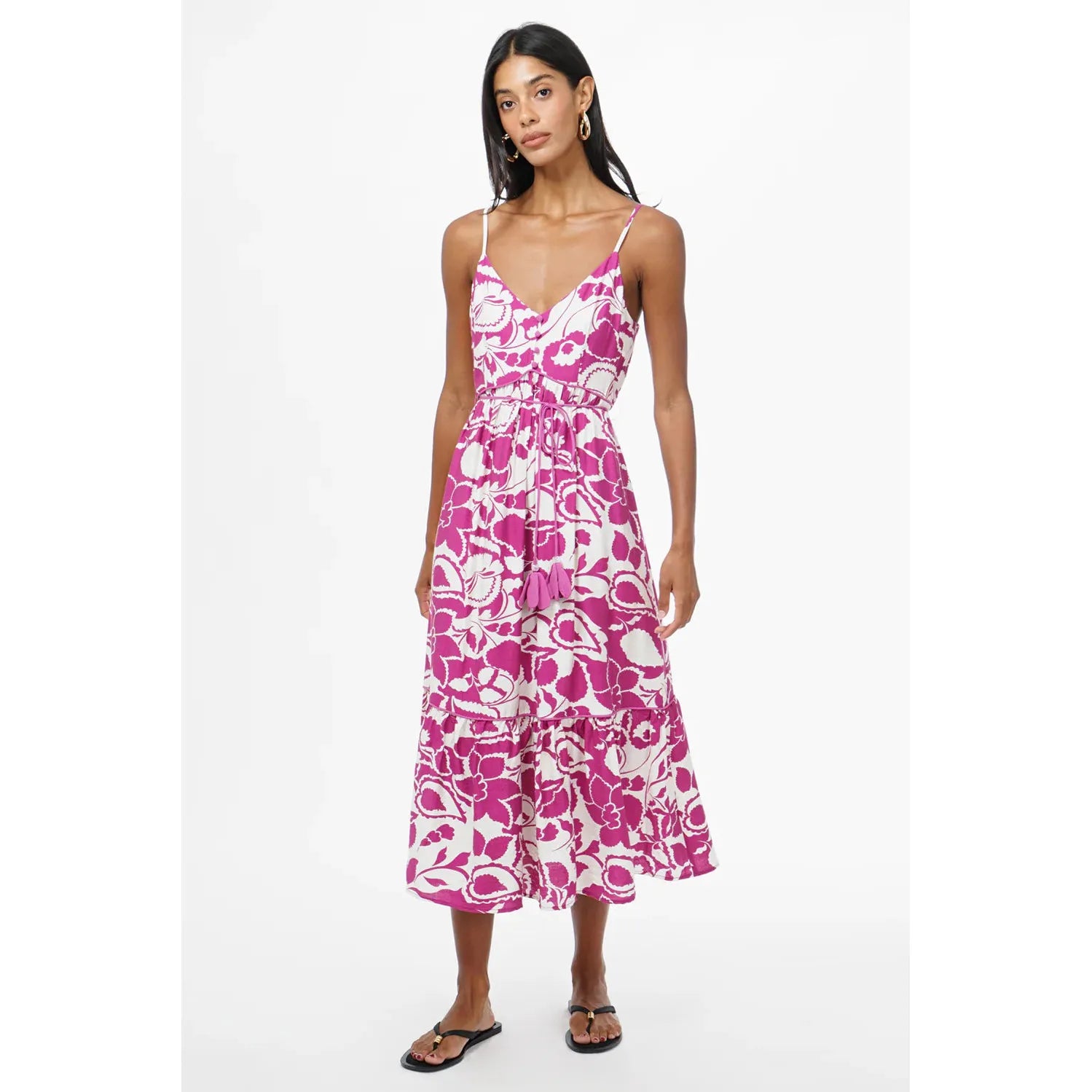 Sana Floral Printed Midi Dress
