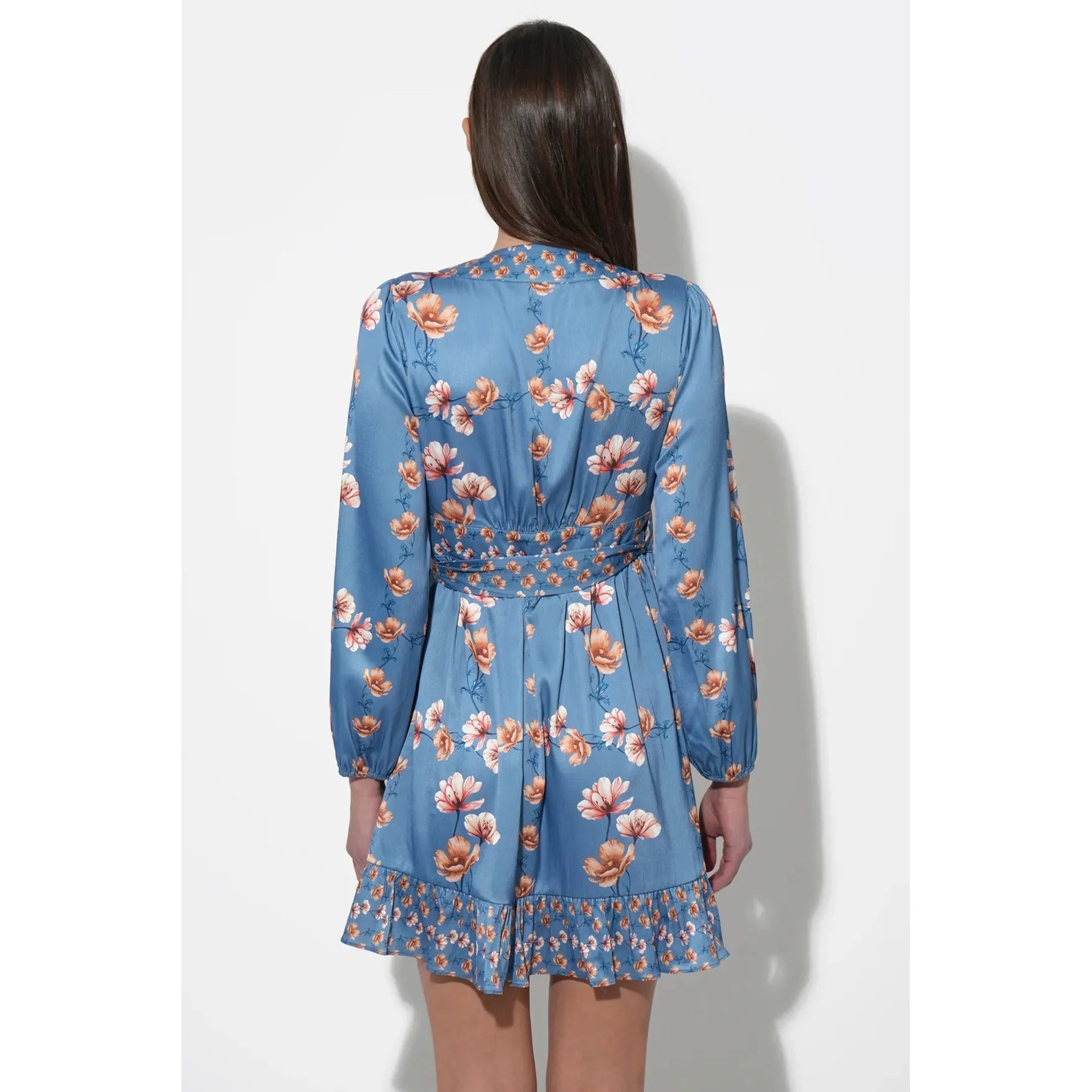 Jody Ruffled Wrap Mini Dress