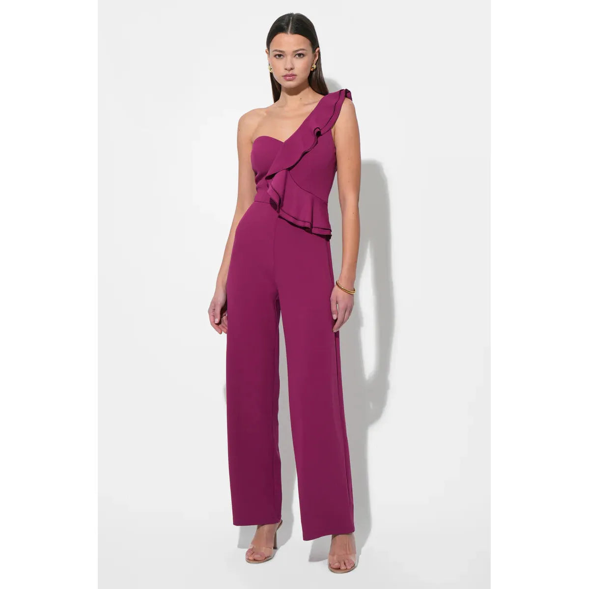 Deana One Shoulder Ruffled Jumpsuit