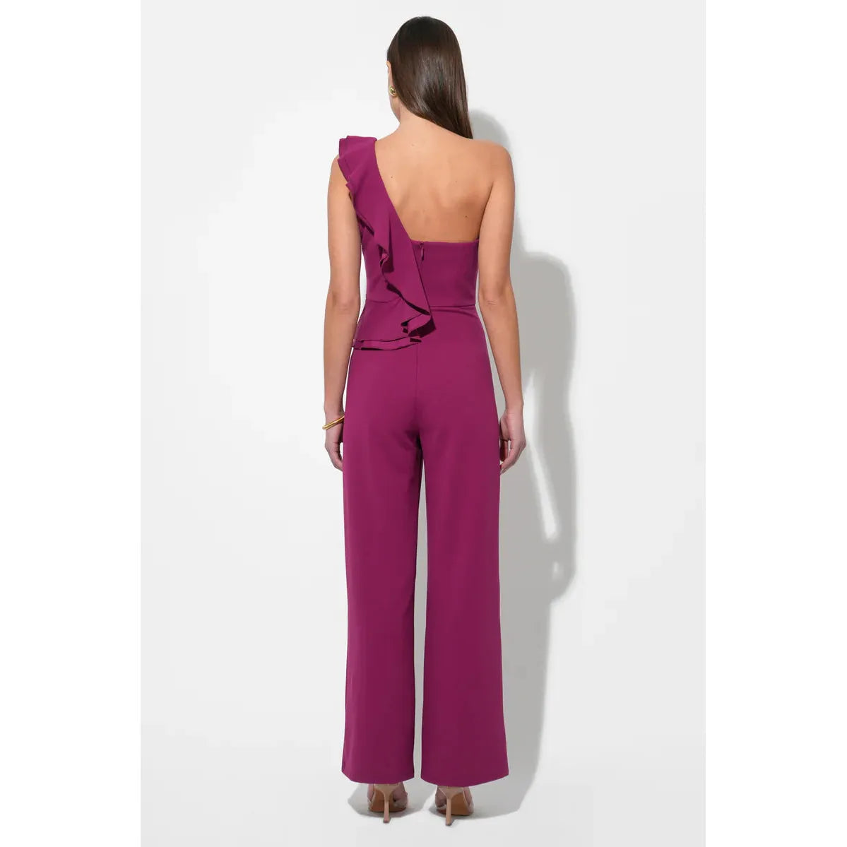 Deana One Shoulder Ruffled Jumpsuit
