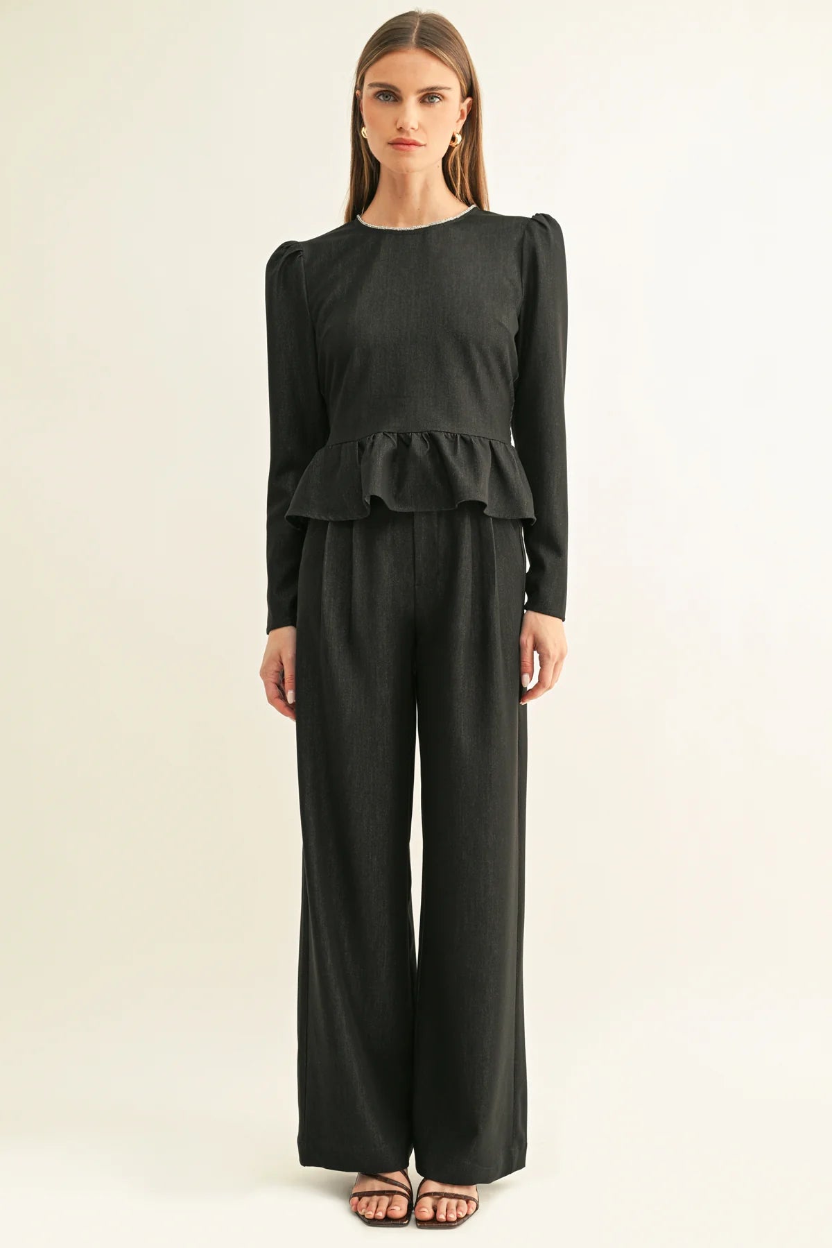 Miley Pleated Chambray Pants