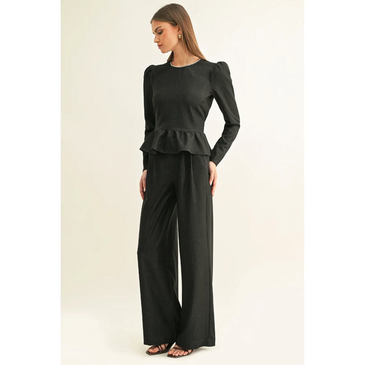 Miley Pleated Chambray Pants