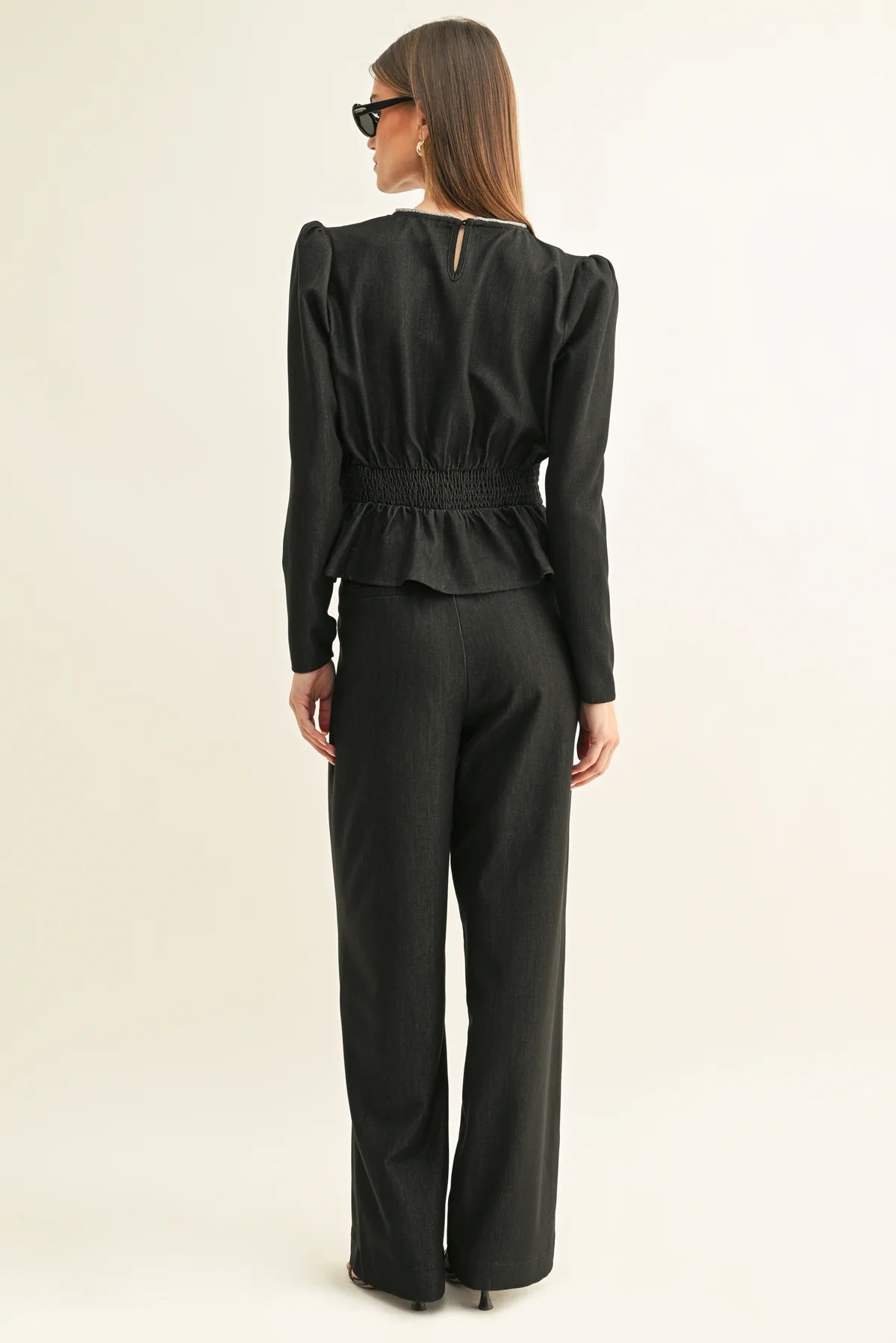 Miley Pleated Chambray Pants