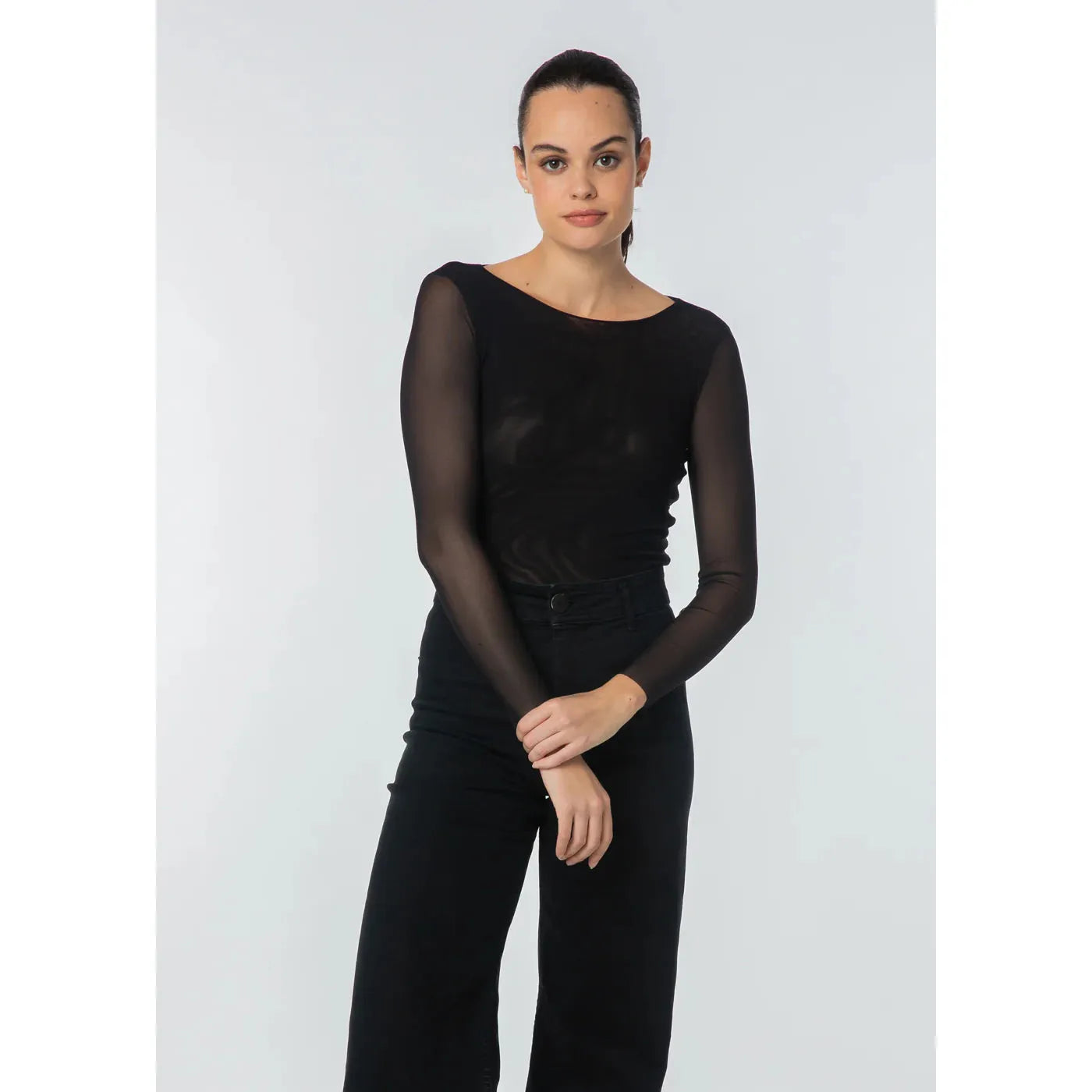 Florence Solid Double Sheer Top