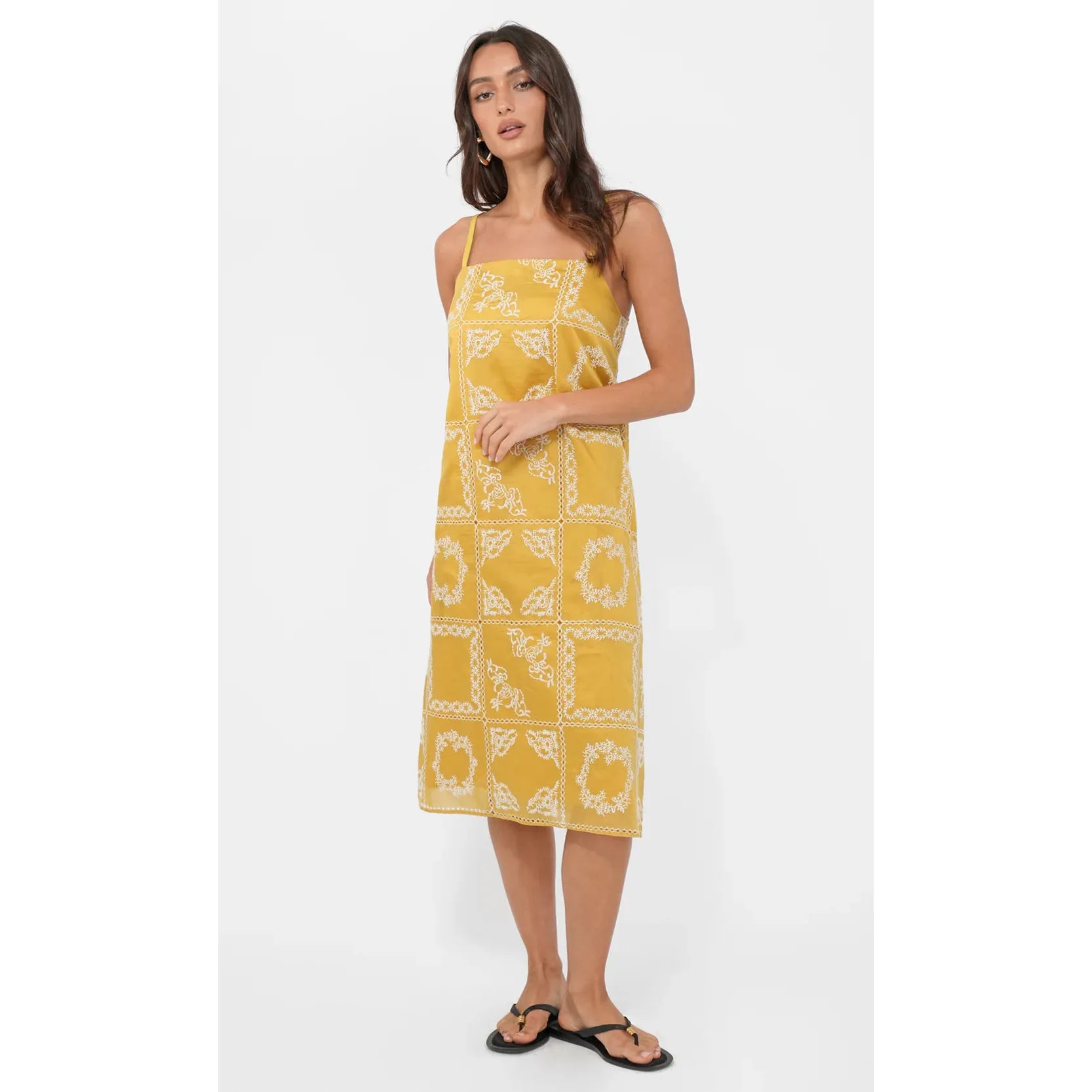 Cali Embroidered Slip Dress