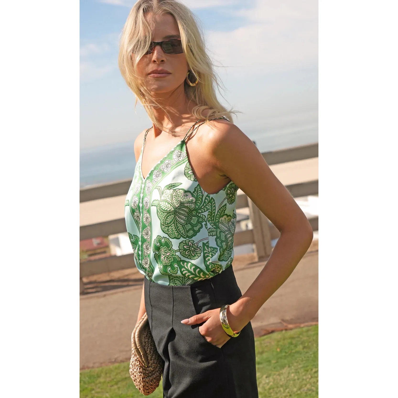 Donnie Scarf Print Cami