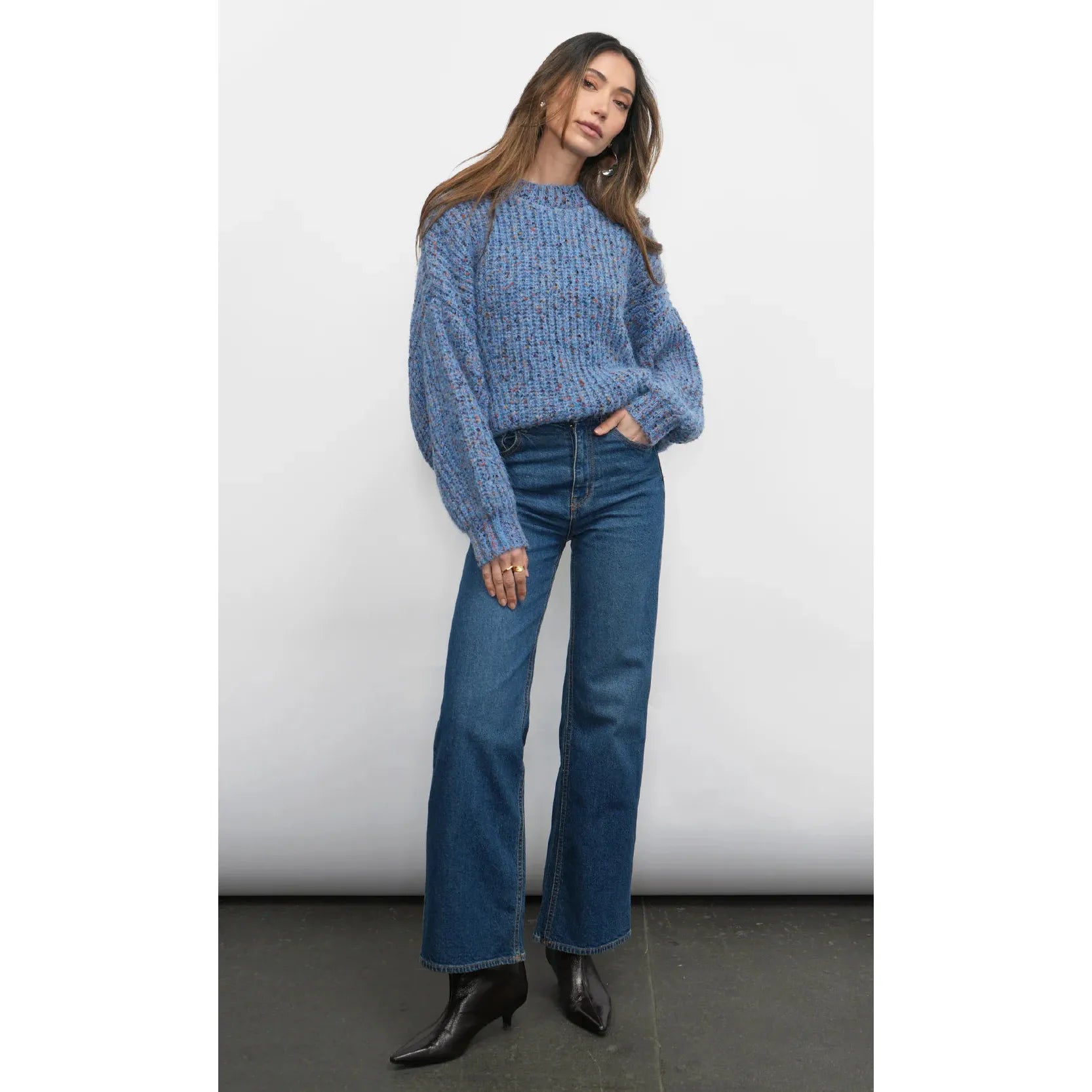 Jasper Slouchy Speckled Crew Neck Sweater