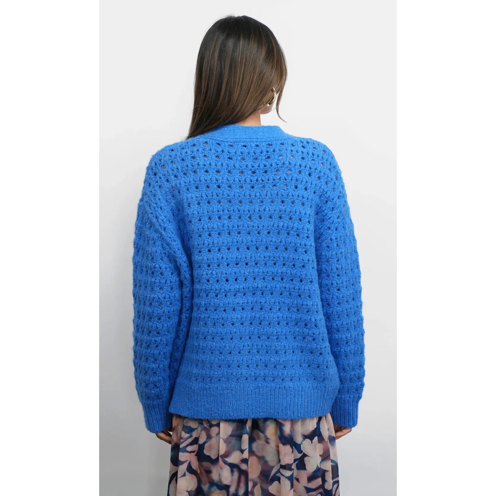 Hudson Oversized Crochet Knit Cardigan