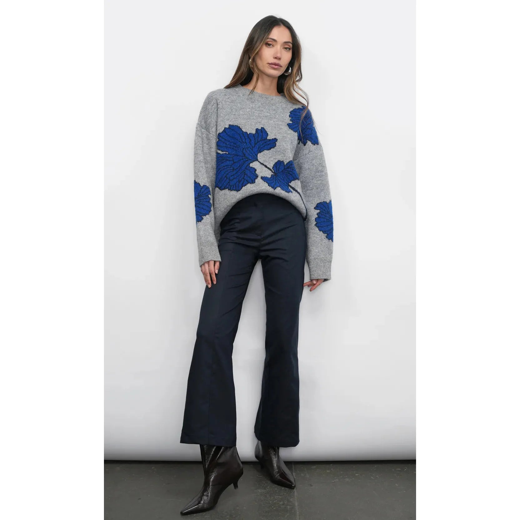 Bennett Intarsia Flower Sweater