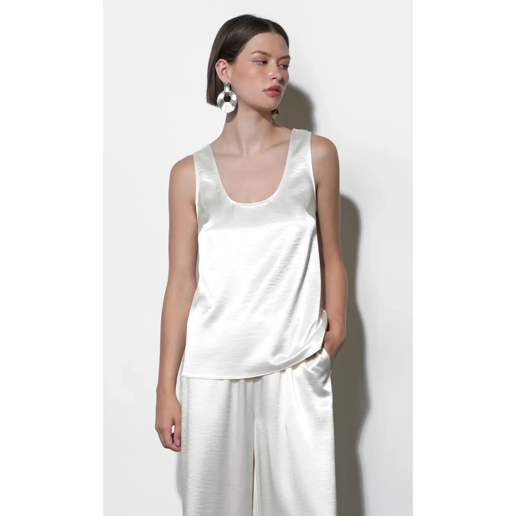 Ariana Easy Satin Sleeveless Top