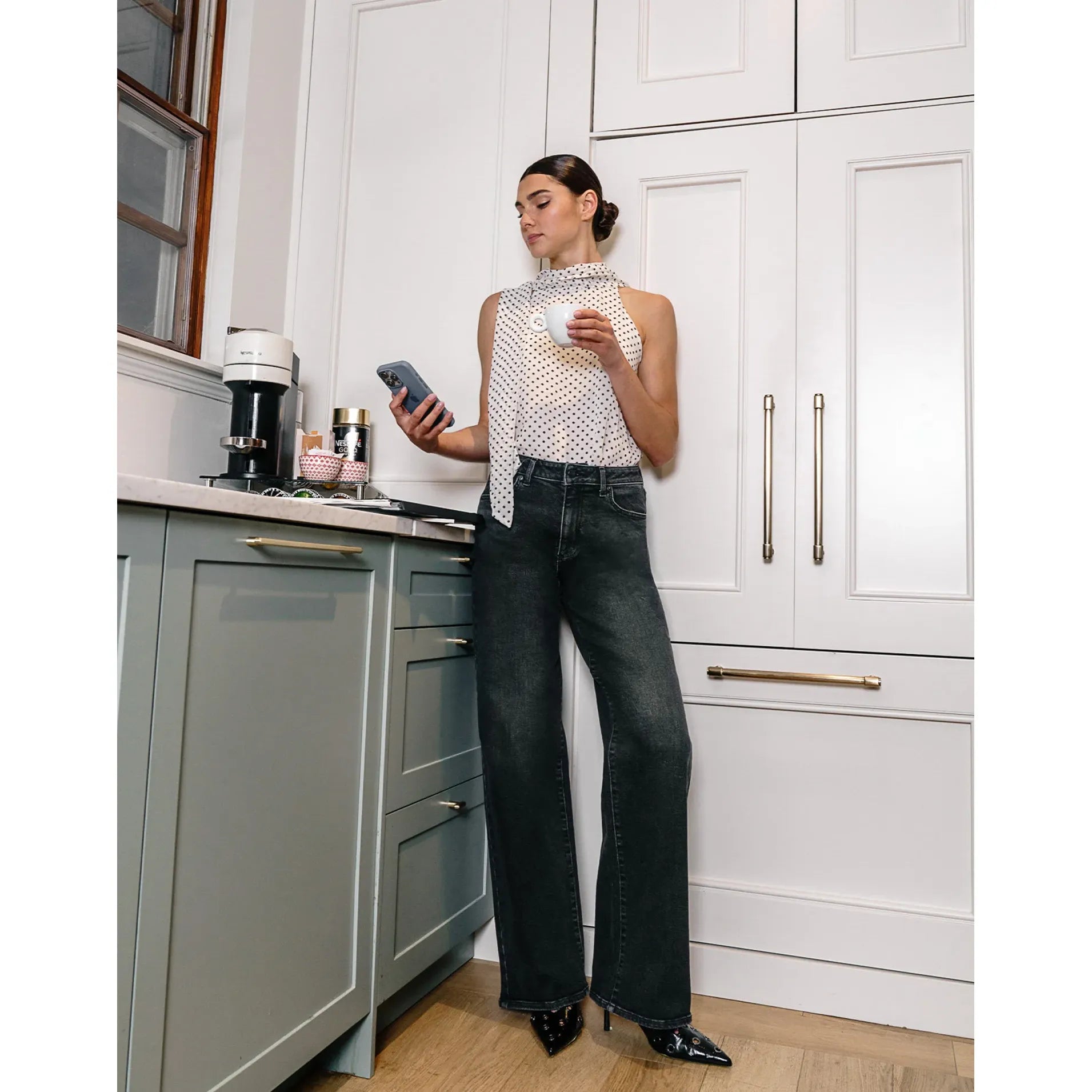 LILY WIDE LEG JEANS / HYDRA